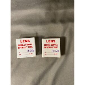 Double Convex Lens Optically True 150mm & 500mm Focal Length 38mm‎ Diameter